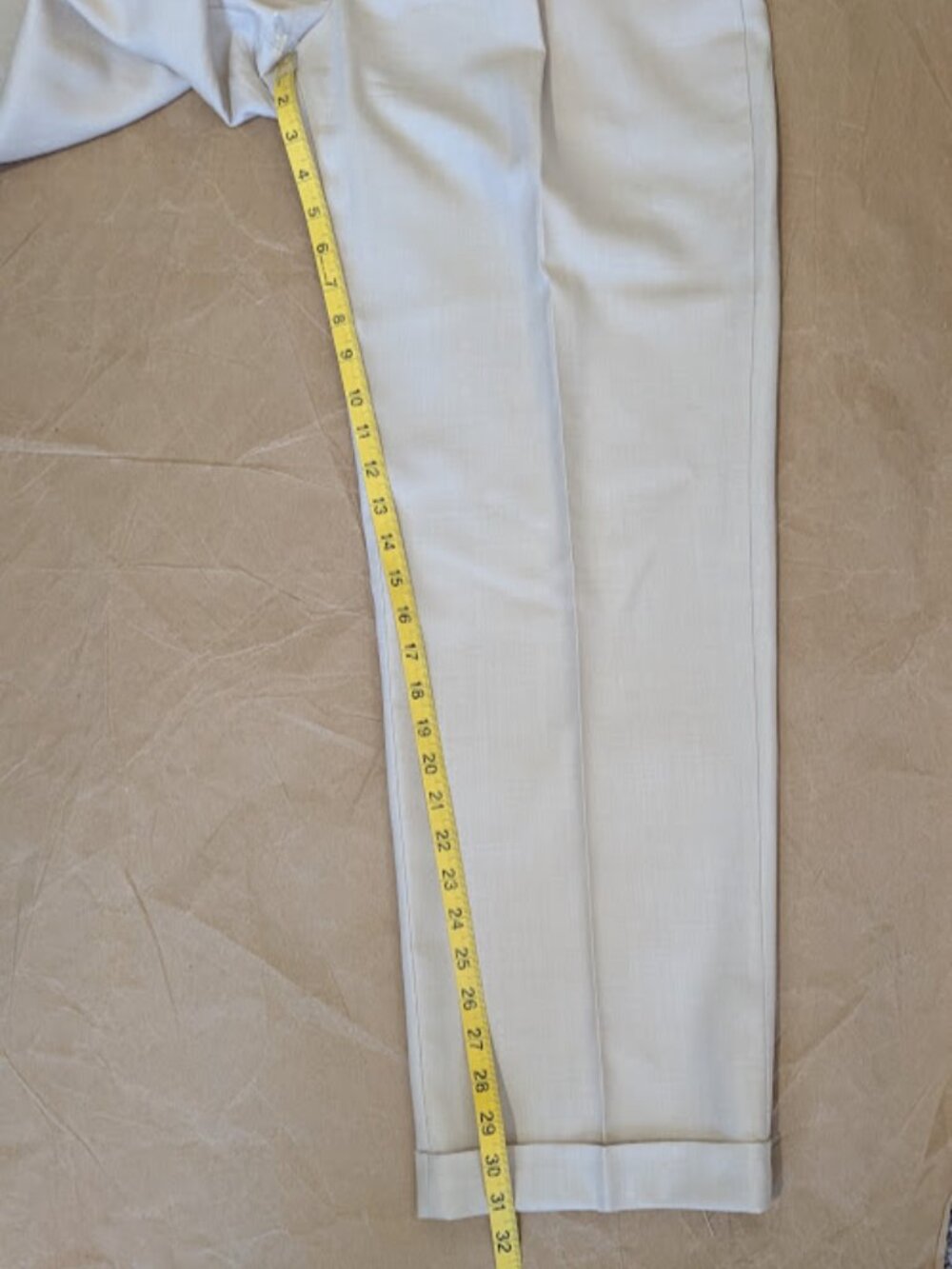 men's Nautica front pleated cuffed wool/linen/silk blend dress pants 36/32L - Picture 3 of 6